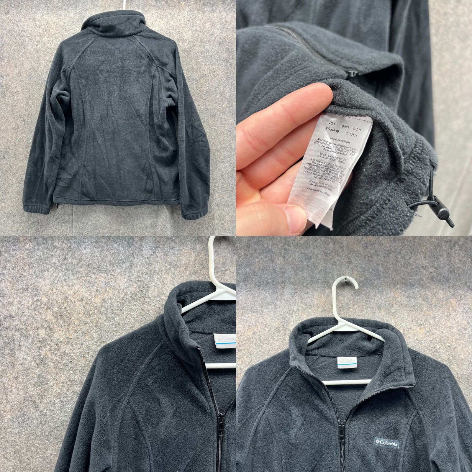 Vintage VINTAGE Columbia Sweater Women Medium Black Full Zip Jacket Benton Springs Winter Regular Fit Full Zip Size M / US 6-8 / IT 42-44 - 8 Thumbnail