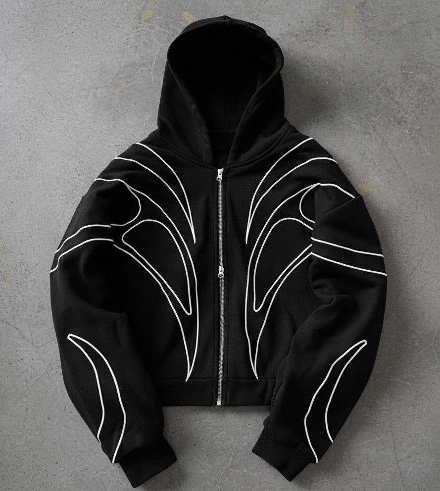 Other High Street Fashion Stripe Embroidery Double Zipper Hoodies Size US M / EU 48-50 / 2 - 1 Thumbnail