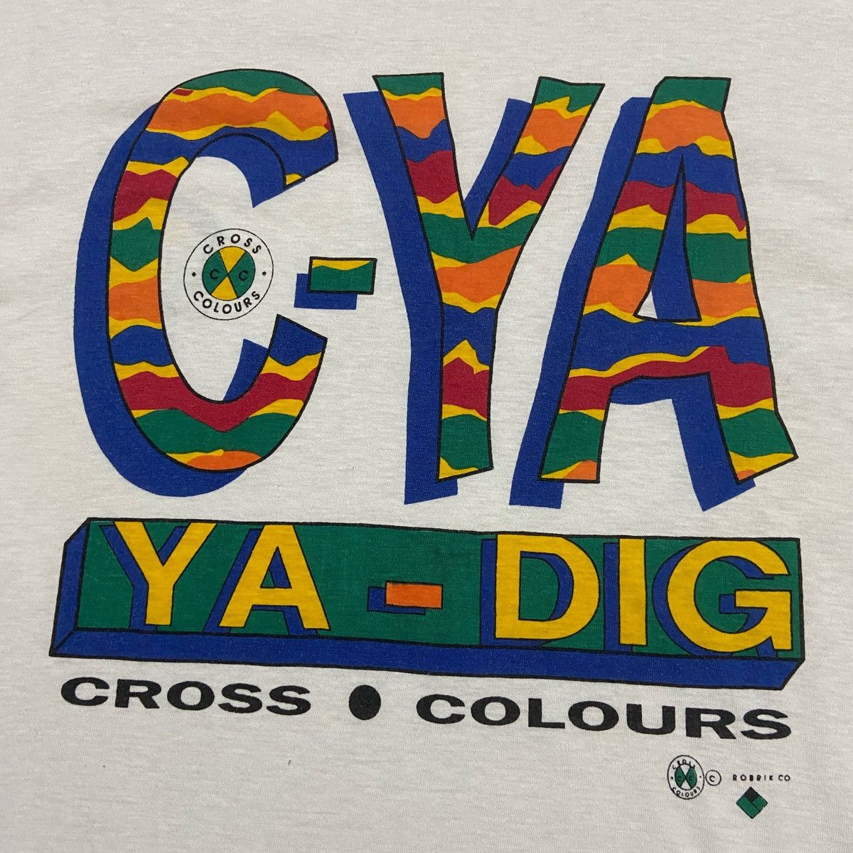 Cross Colours × Vintage Vintage 90s Cross Colours YA-DING Single Stitch Tees Size US XL / EU 56 / 4 - 6 Thumbnail
