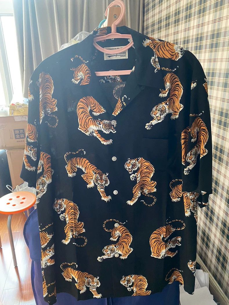 Wacko Maria Wacko Maria Black Tiger Print Shirt- DMC Size US L / EU 52-54 / 3 - 1 Thumbnail