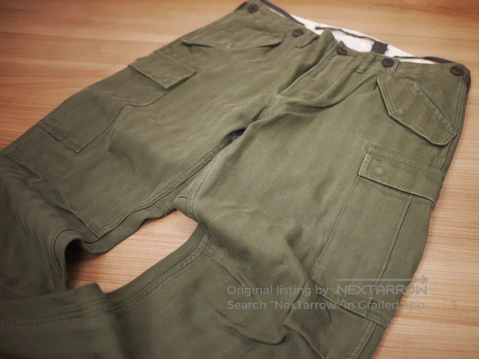 Visvim visvim eiger sanction herringbone olive pants. Size US 44 / EU 60 - 4 Thumbnail