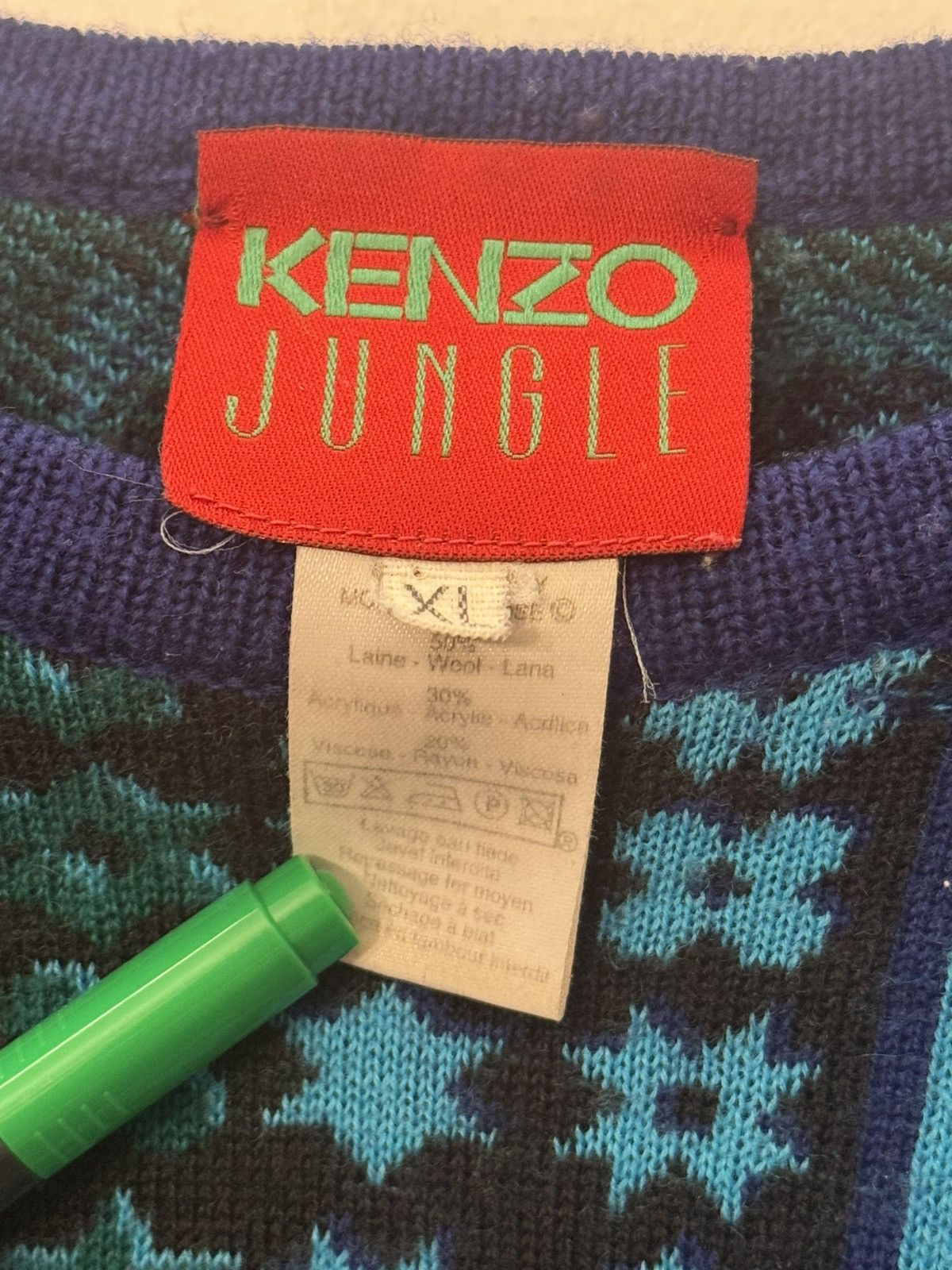 Kenzo Kenzo Jungle 90s Jacquard Knit Sweater Size US M / EU 48-50 / 2 - 3 Thumbnail