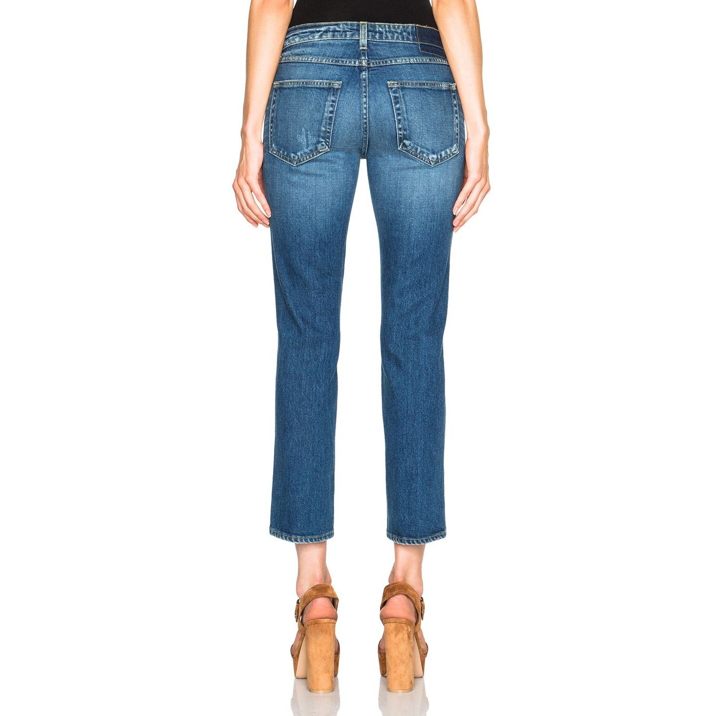 Other AMO Kate Wash Mariner Cropped Lightly Distressed Blue Jeans Size 30" / US 8 / IT 44 - 8 Thumbnail