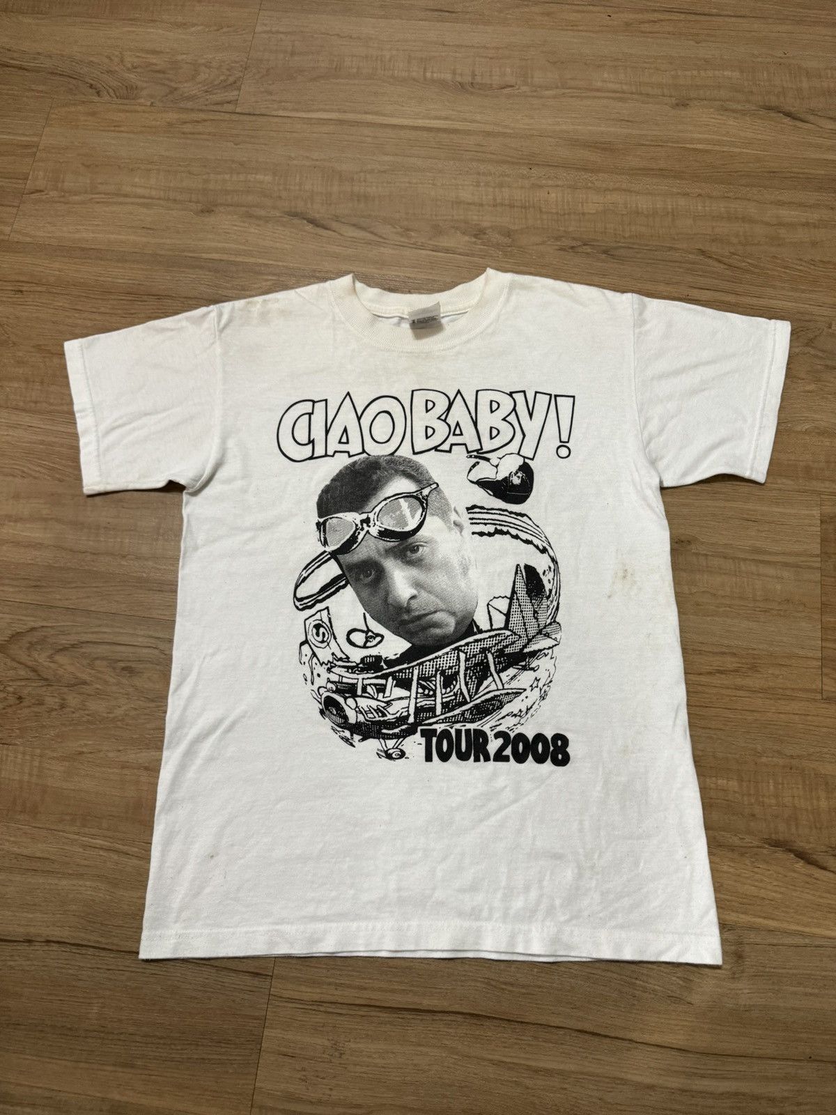 image of Rock Band x Rock T Shirt Ken Yokoyama Pizza Of Death Tour 2008 Tshirt in White, Men's (Size Small)