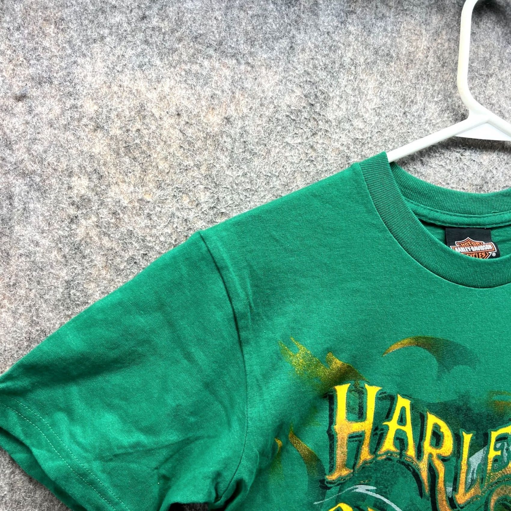 Harley Davidson Harley-Davidson Shirt Men Small Green Yellow Crewneck T-Shirt Motorcycle 2018 Logo All Seasons Size US S / EU 44-46 / 1 - 6 Thumbnail