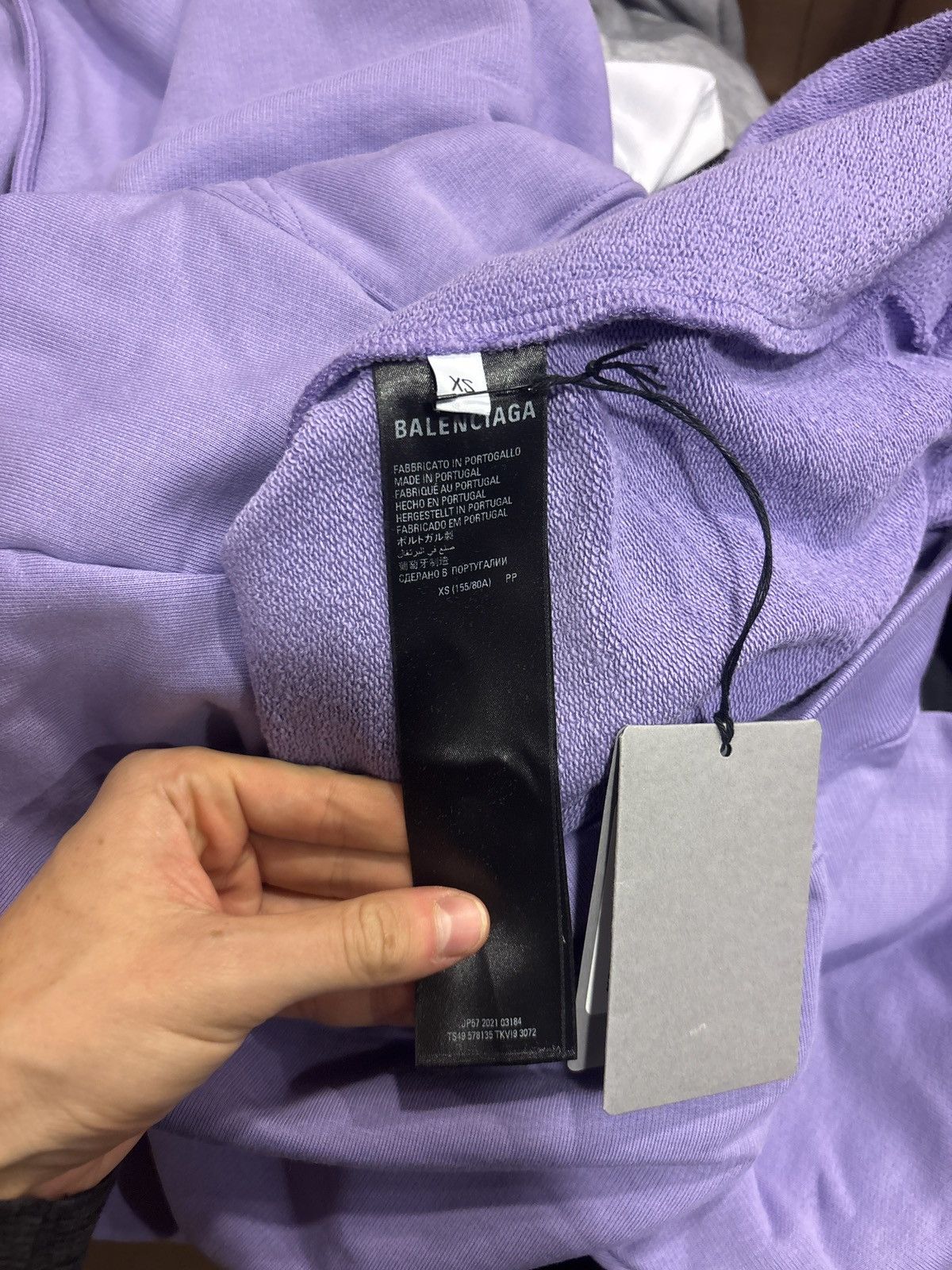 Balenciaga Balenciaga Purple Embroidered Political Campaign Hoodie Size US XL / EU 56 / 4 - 7 Thumbnail