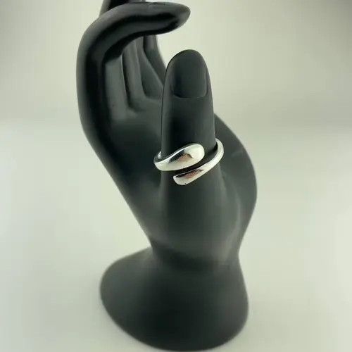 Handmade × Jewelry Spiral Adjustable Sterling Silver Plated Ring Size ONE SIZE - 1 Thumbnail