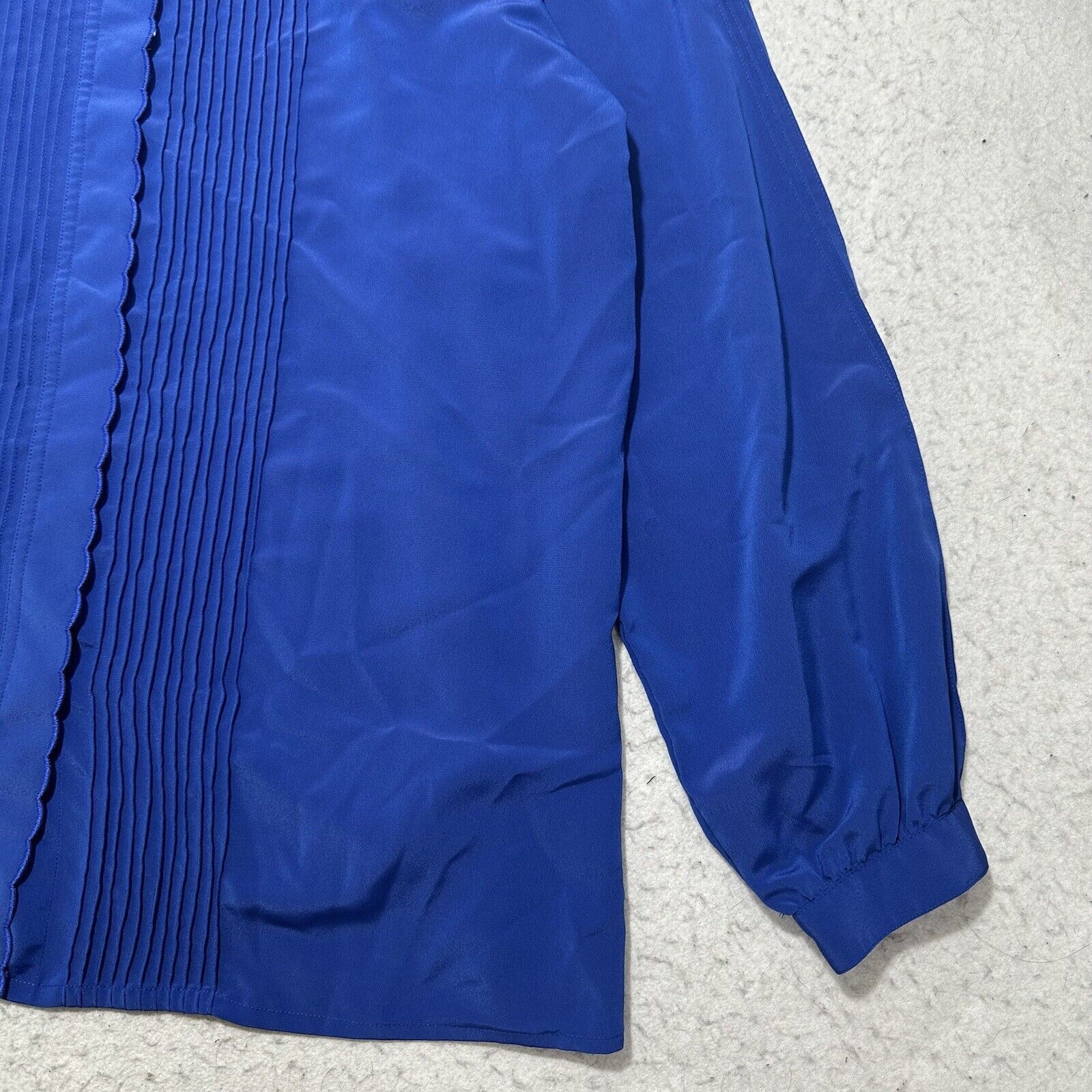 Other Liz Baker 18W Lightweight Button Down Blouse Royal Blue Size XXL / US 16-18 / IT 52-54 - 5 Thumbnail