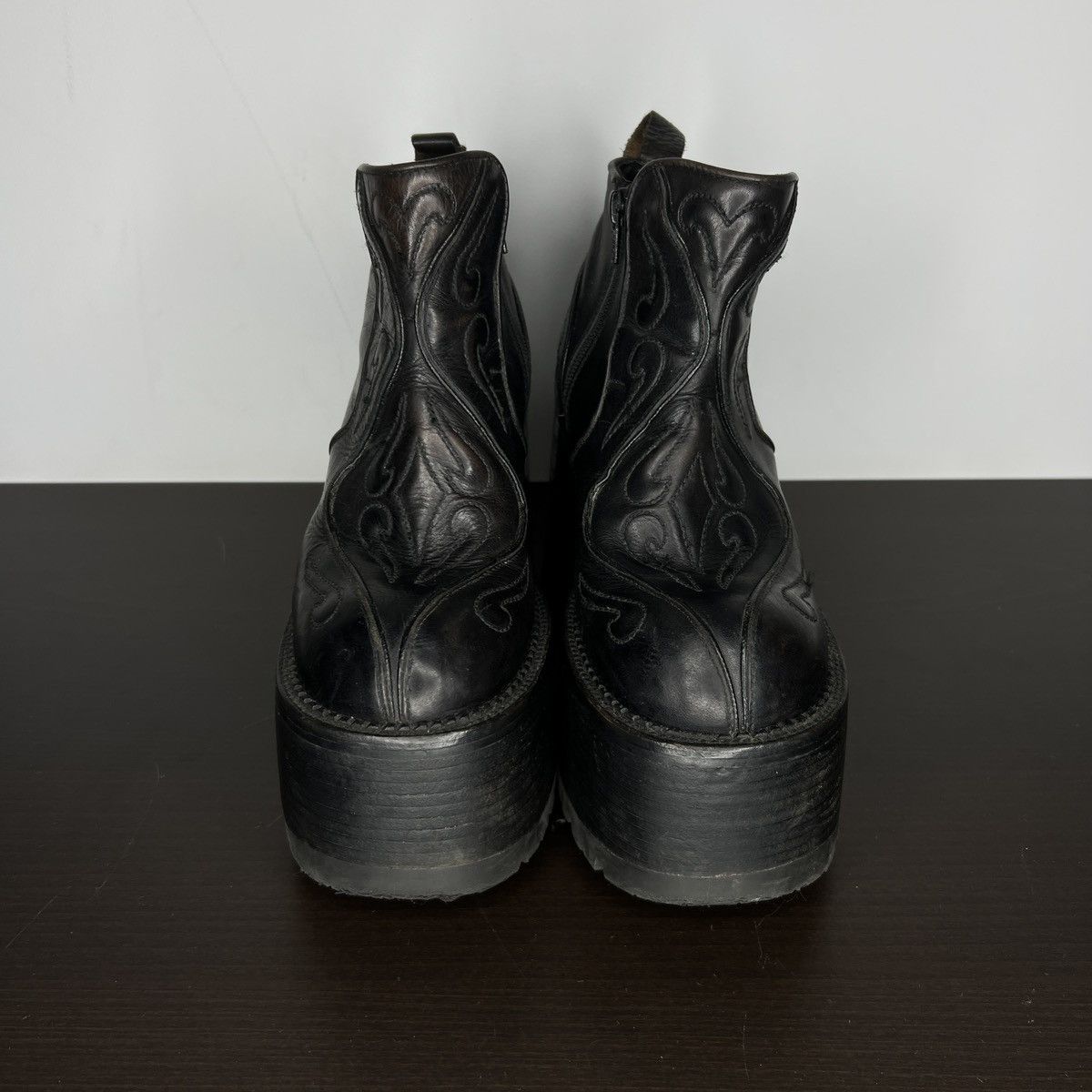 Japanese Brand Vintage Ankle Boots Buffalo Goth Rock Emo ALT Grunge Y2K Size US 7 / IT 37 - 2 Thumbnail