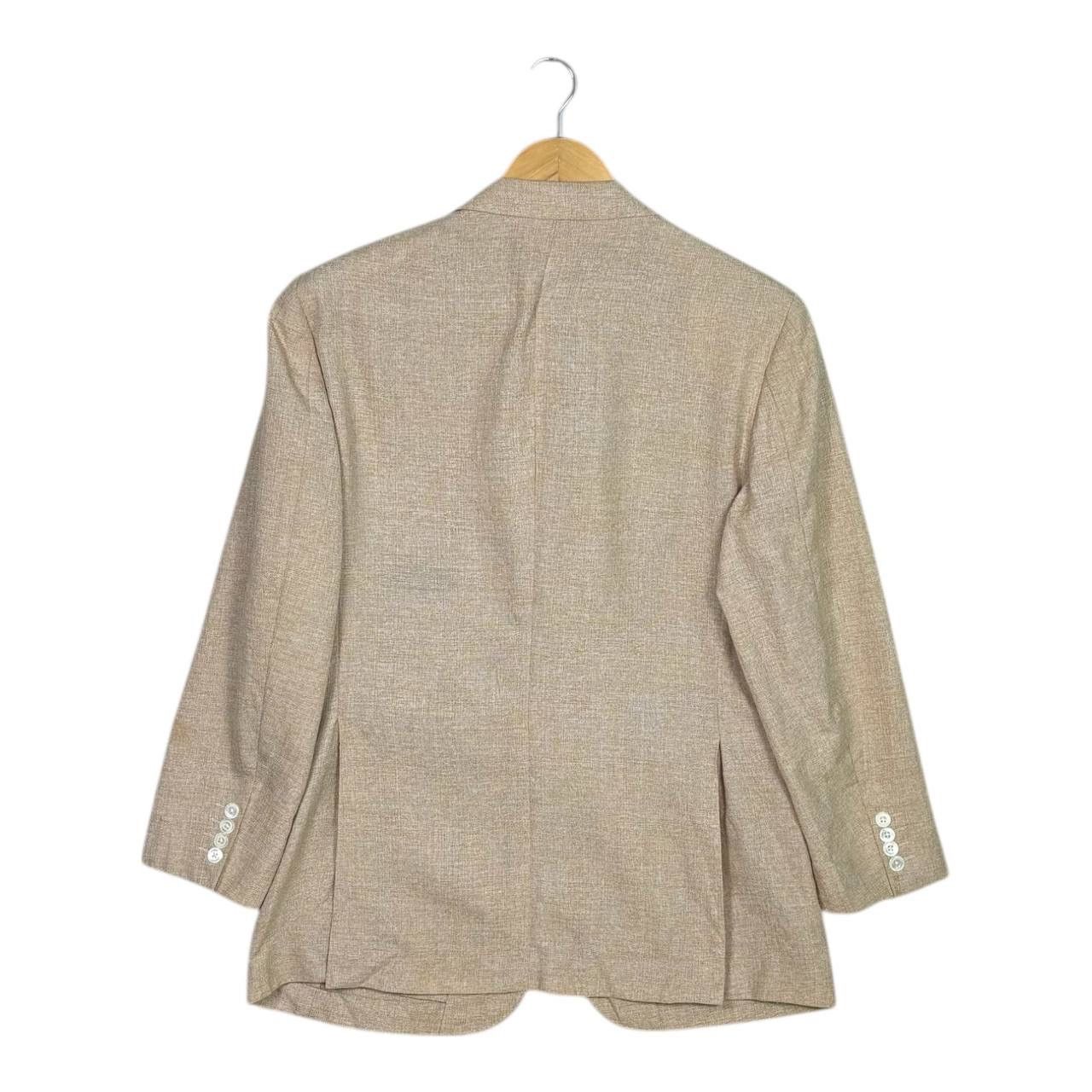 Burberry Burberry Silk Wool Blend Blazer Jacket Tan Beige Size 40R - 2 Thumbnail