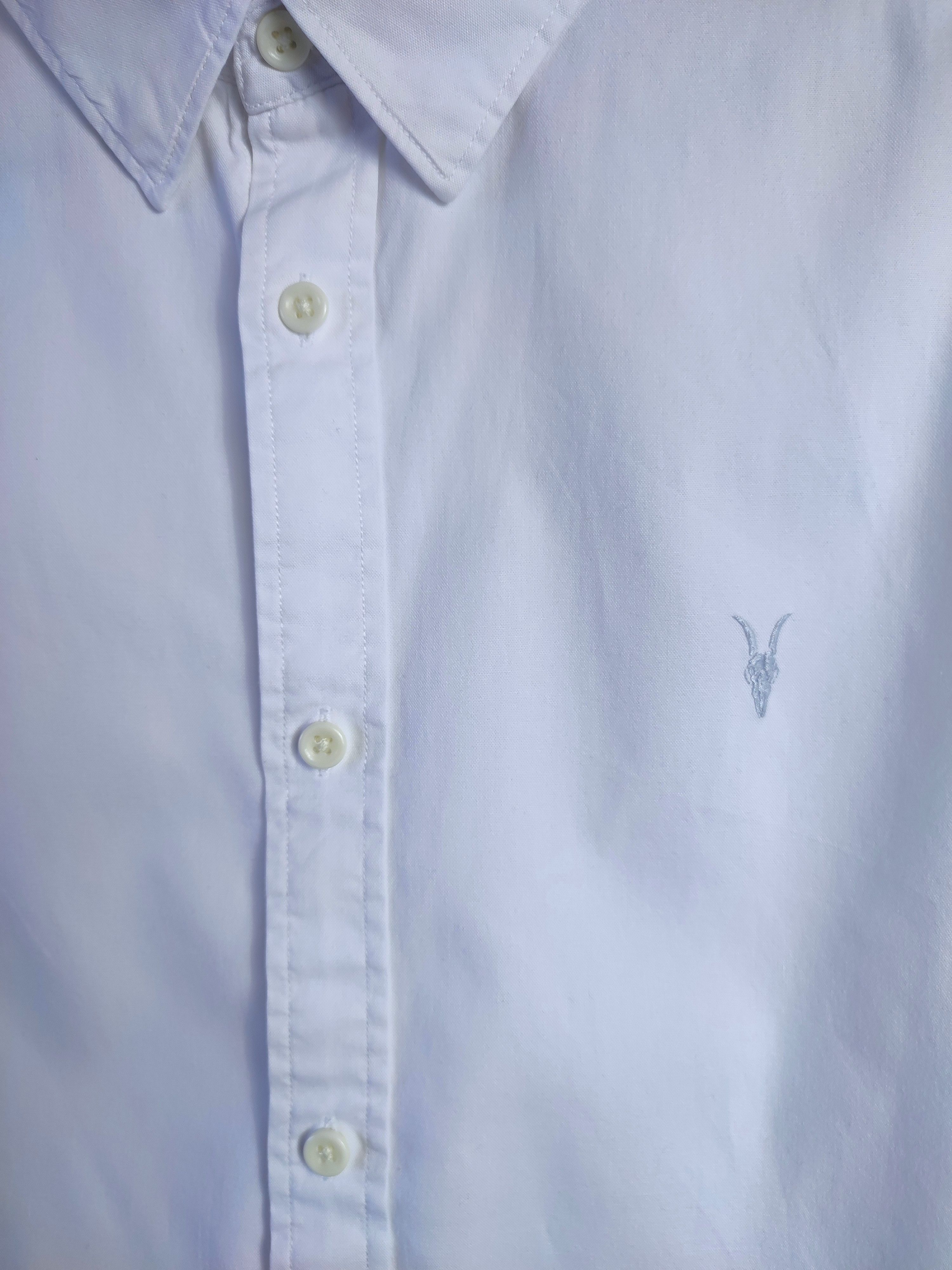 Allsaints AllSaints Redondo Oxford White Button Up Shirt M Size US M / EU 48-50 / 2 - 5 Thumbnail
