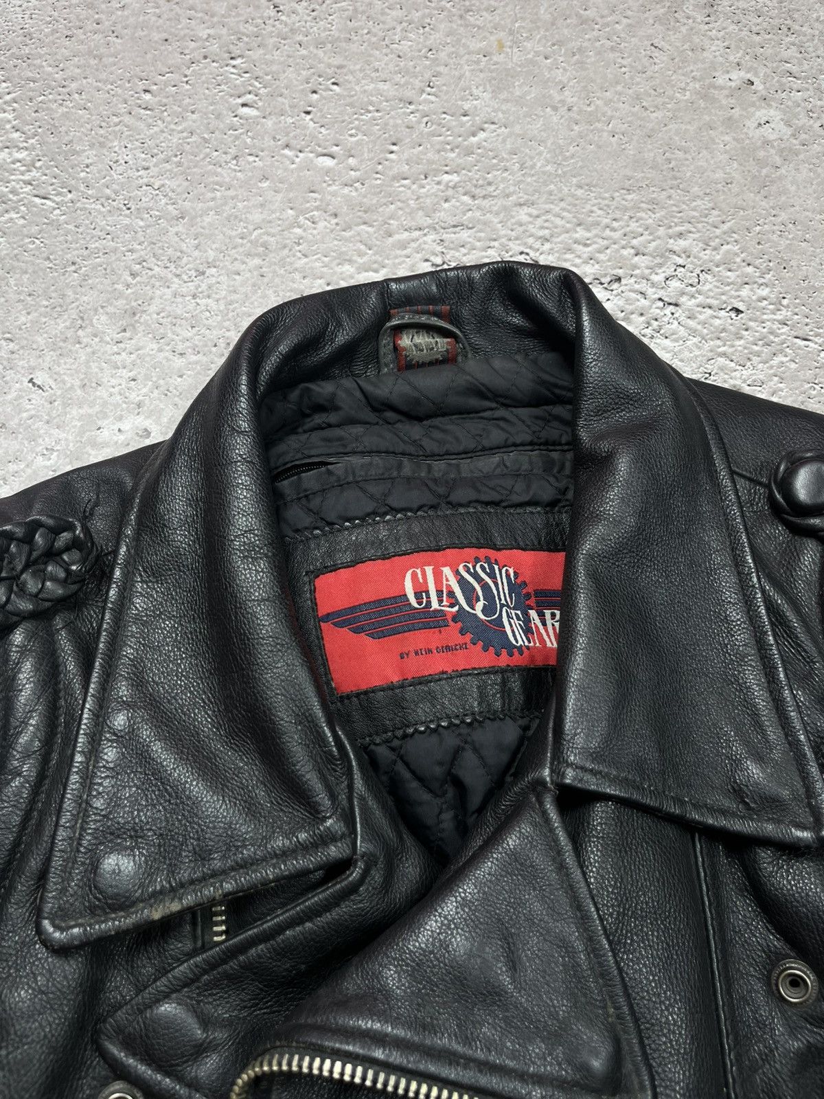 Leather Vintage Heavy Leather Biker Jacket Black Men’s 3XL Moto Size US XXL / EU 58 / 5 - 5 Thumbnail