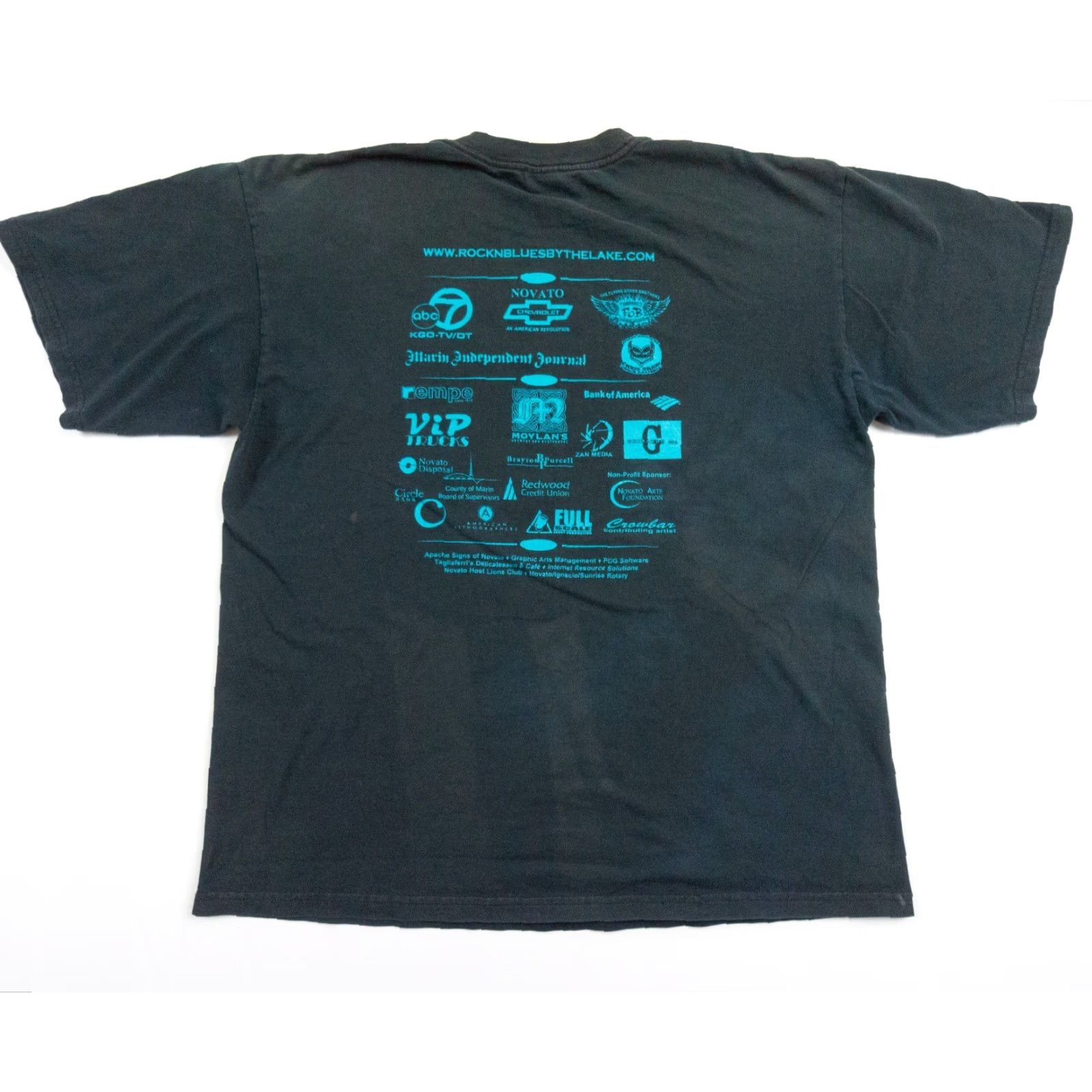 Gildan VINTAGE Gildan Rock'n Blues by the Lake Shirt Adult XL Black 2005 Band Tee Mens Size US XL / EU 56 / 4 - 6 Thumbnail