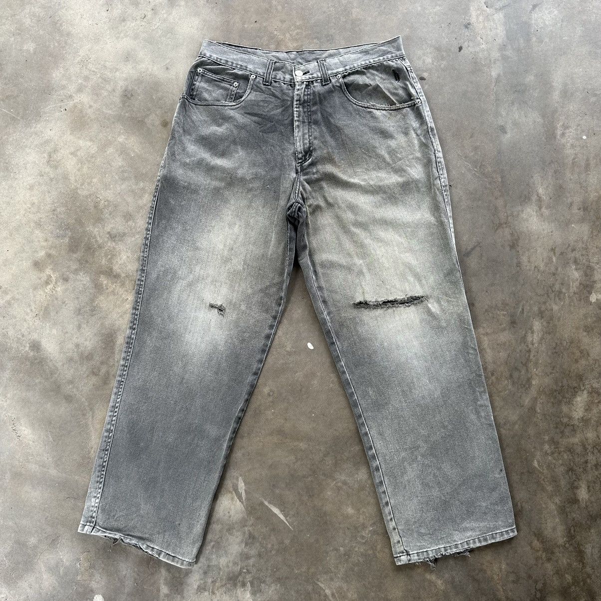 Japanese Brand × Jean × Vintage Vintage Ojhonoa Faded Black Distressed Denim Jean Pant W33 Size US 33 - 1 Thumbnail