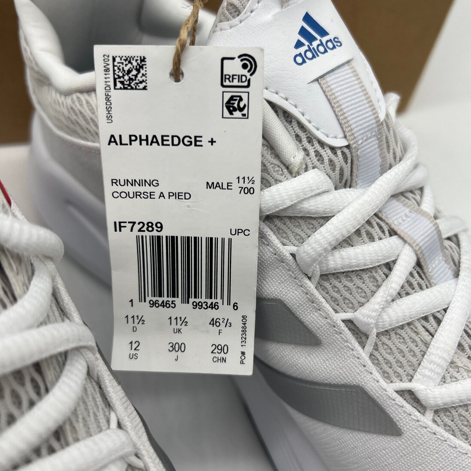 Adidas Adidas Alphaedge Running Shoes MENS 12 White Lace Up Size US 12 / EU 45 - 3 Thumbnail