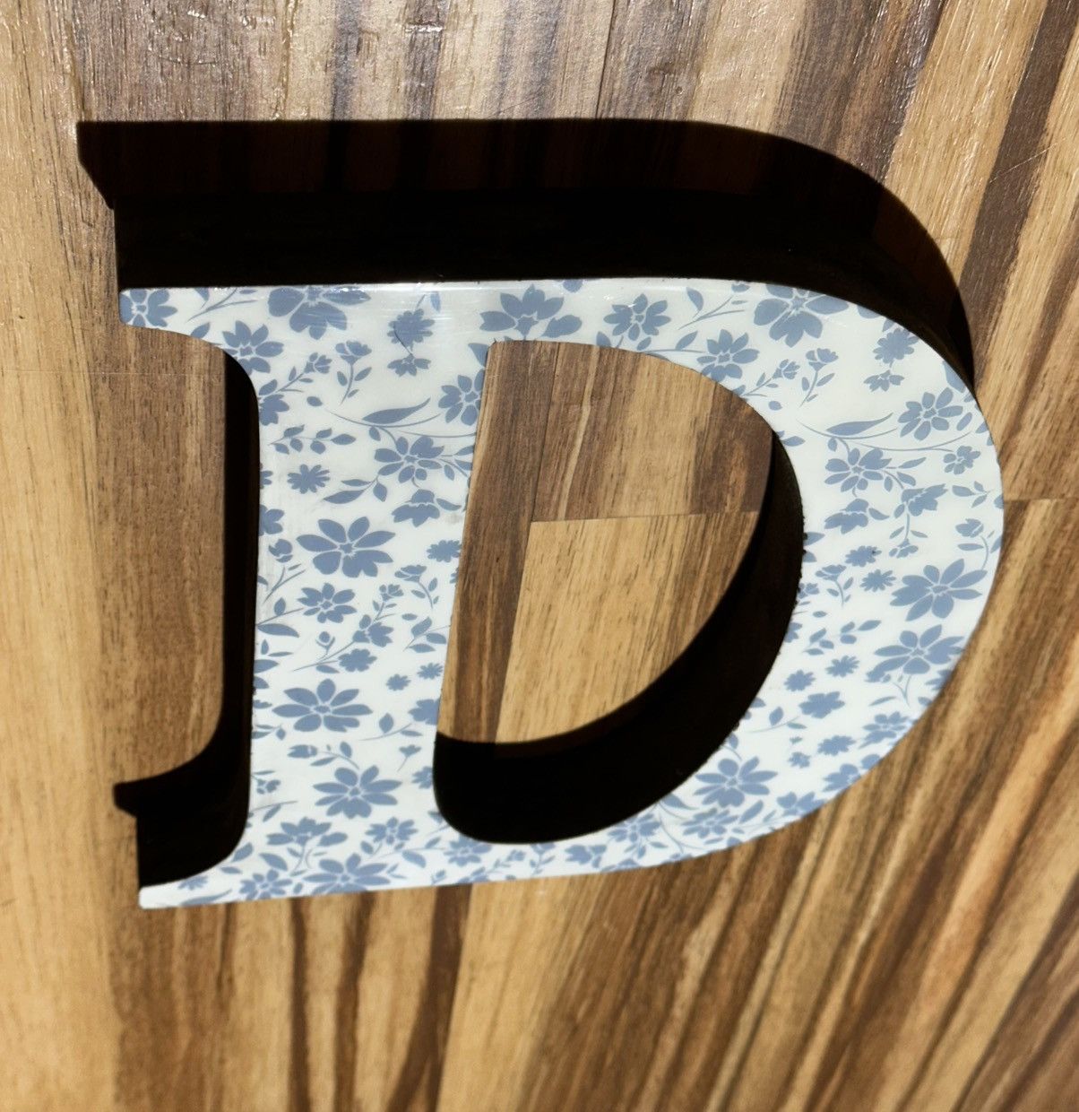 Other Blue Floral Decorative Letter D Size ONE SIZE - 4 Thumbnail