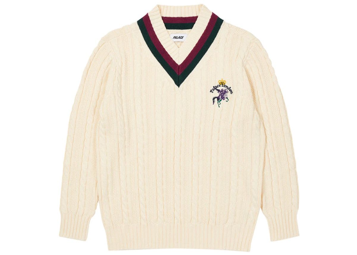 Palace Palace Ecru Cricket Jumper Size US M / EU 48-50 / 2 - 9 Thumbnail