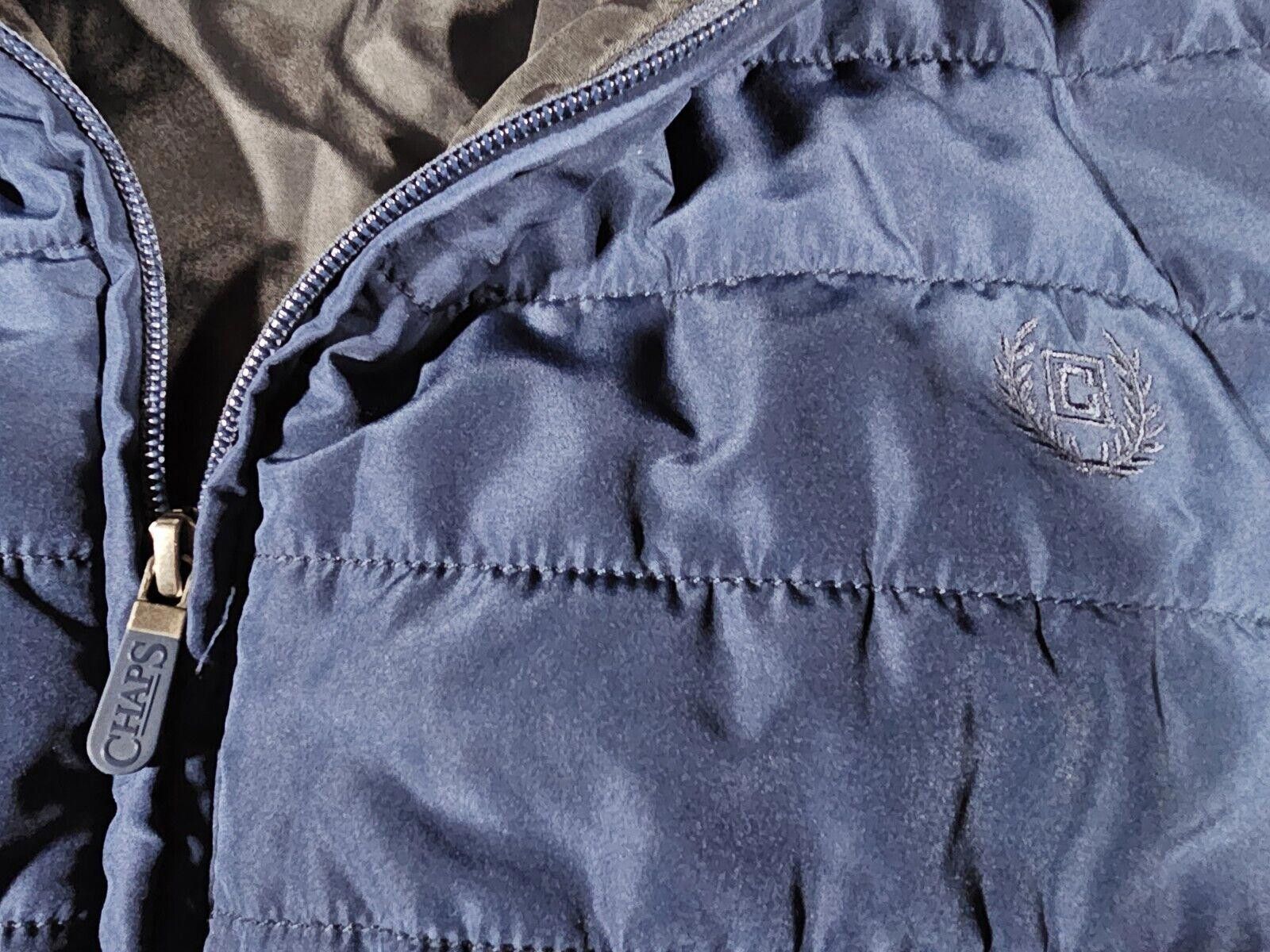 Chaps Chap's Men 3XLT Tall Blue Puffer Full Zip Vest Logo Golf Size ONE SIZE - 3 Thumbnail