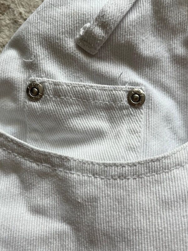 Reserved Reserve Sz L Women's Vintage 1990s White Denim Shorts Rare Size 35" - 7 Thumbnail