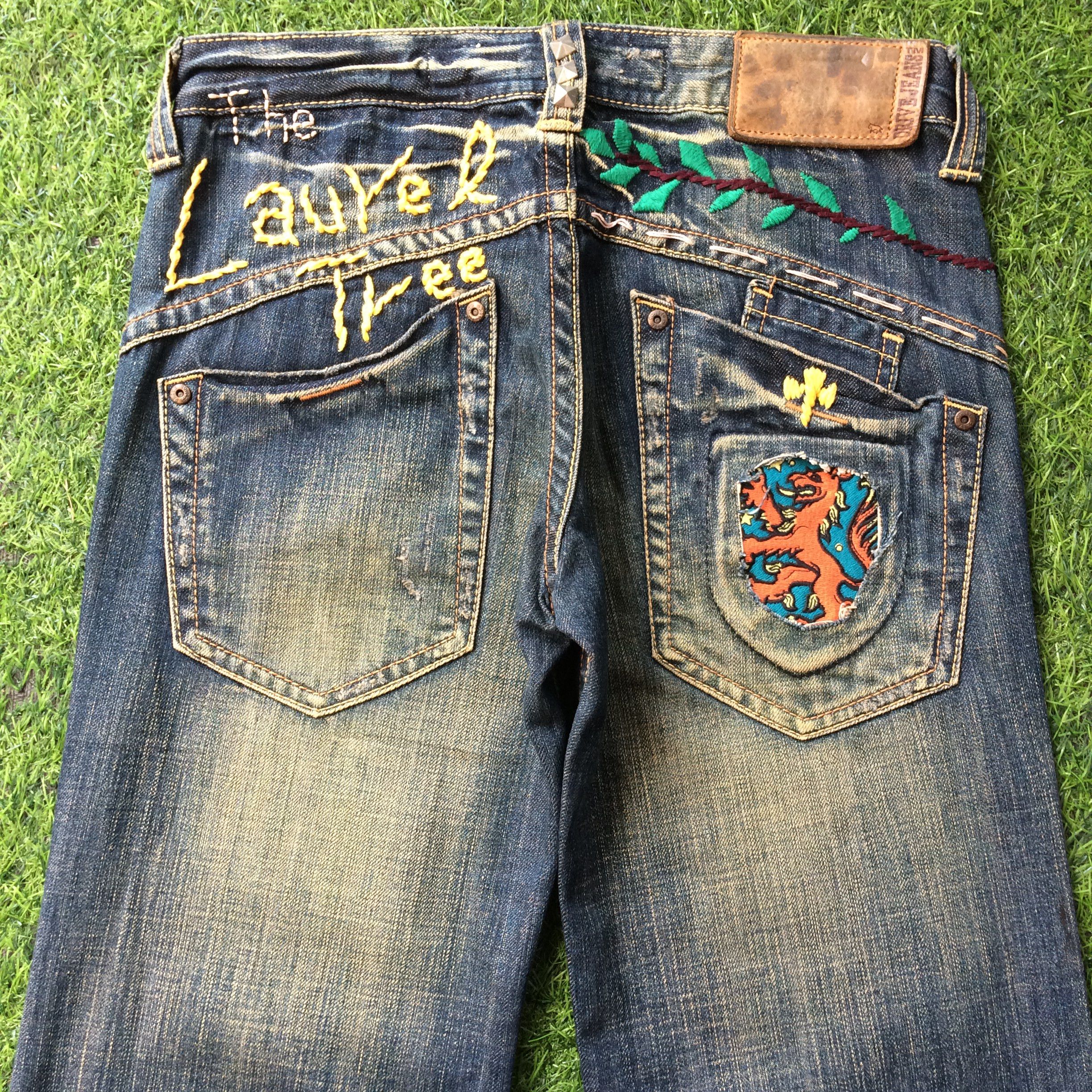 Japanese Brand Harajuku Low Waist Flared Wide Leg Jeans #D-505 Size 25" / US 0 / IT 36 - 4 Thumbnail