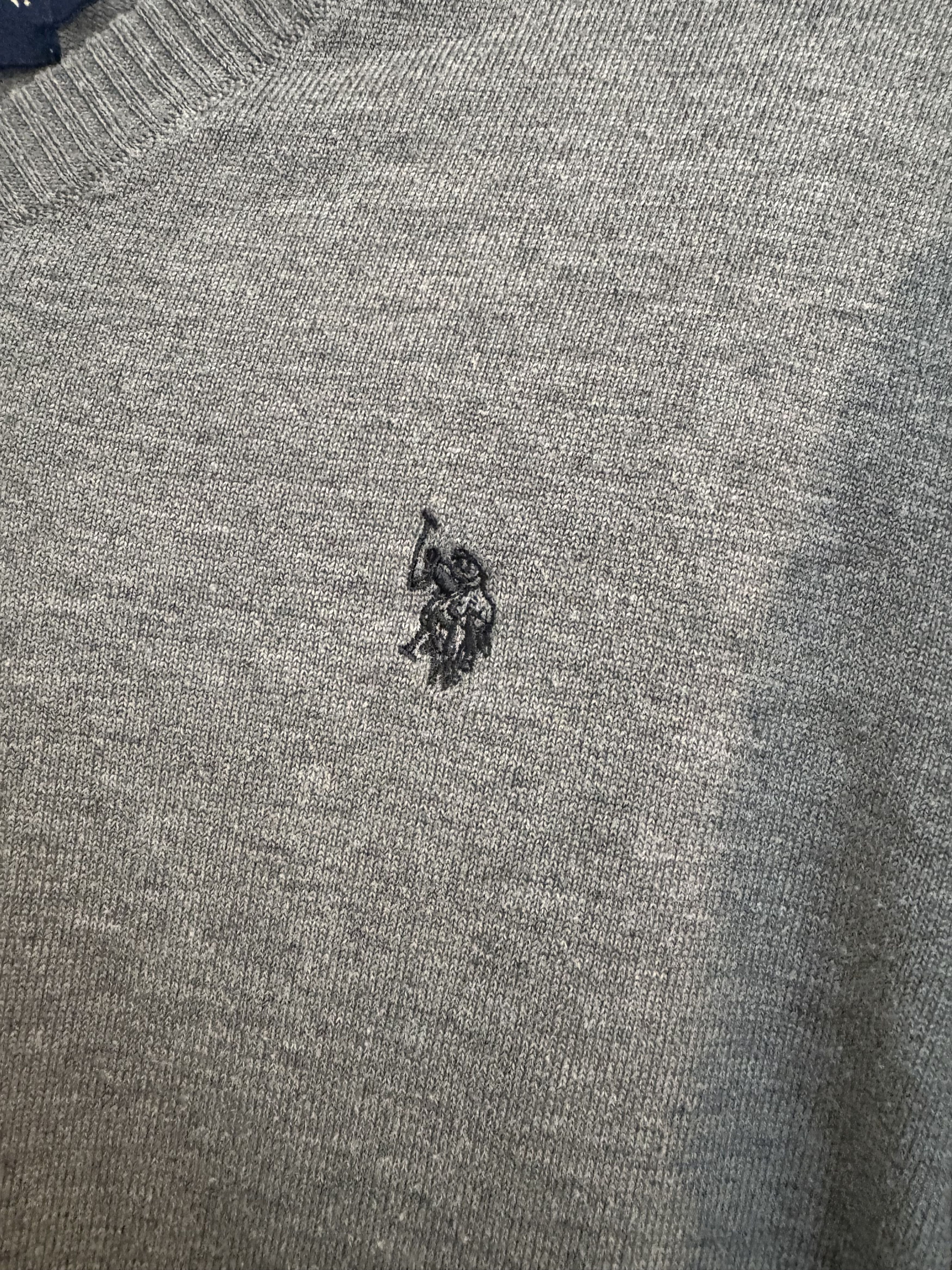 U.S. Polo Assn. US Polo Assn Men's Large Gray Sweater Size US L / EU 52-54 / 3 - 2 Thumbnail