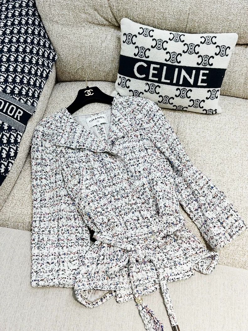 Chanel Chanel Greek series mixed-color tweed fine shiny jacket Size XXS / US 00 / IT 34 - 2 Thumbnail