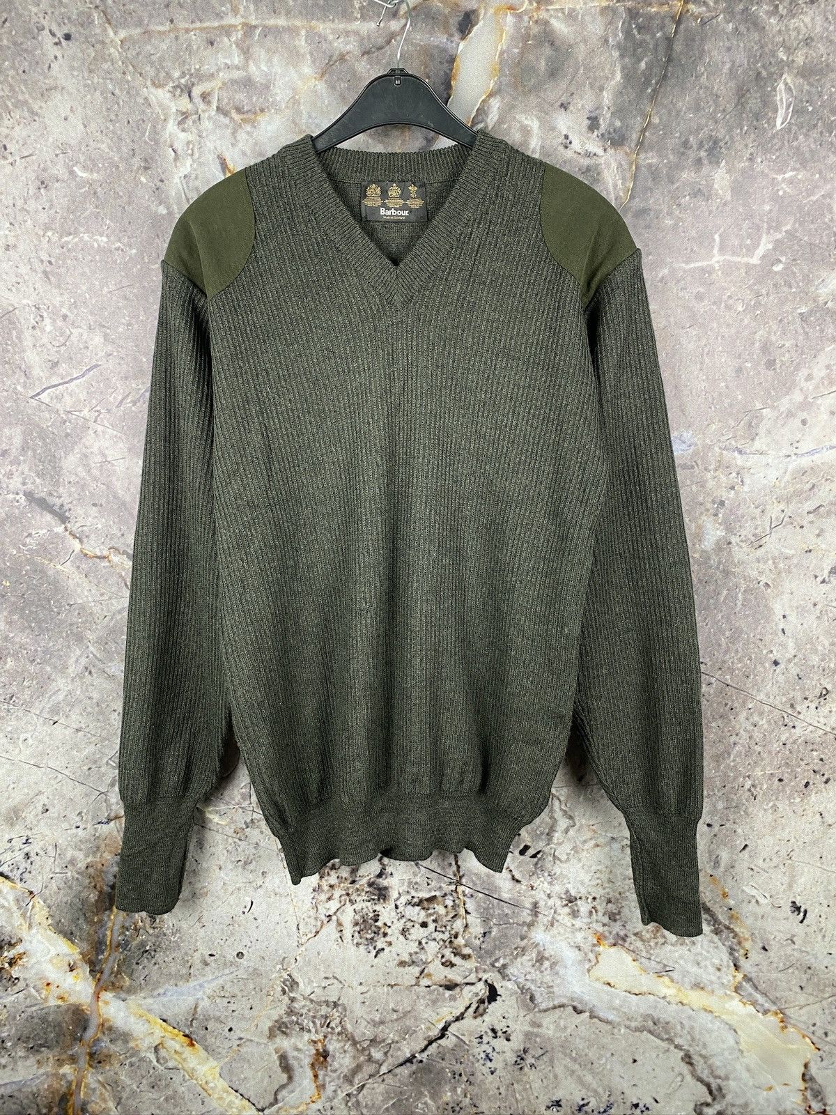 Men’s Barbour Sweater Sporting Rib Size Medium