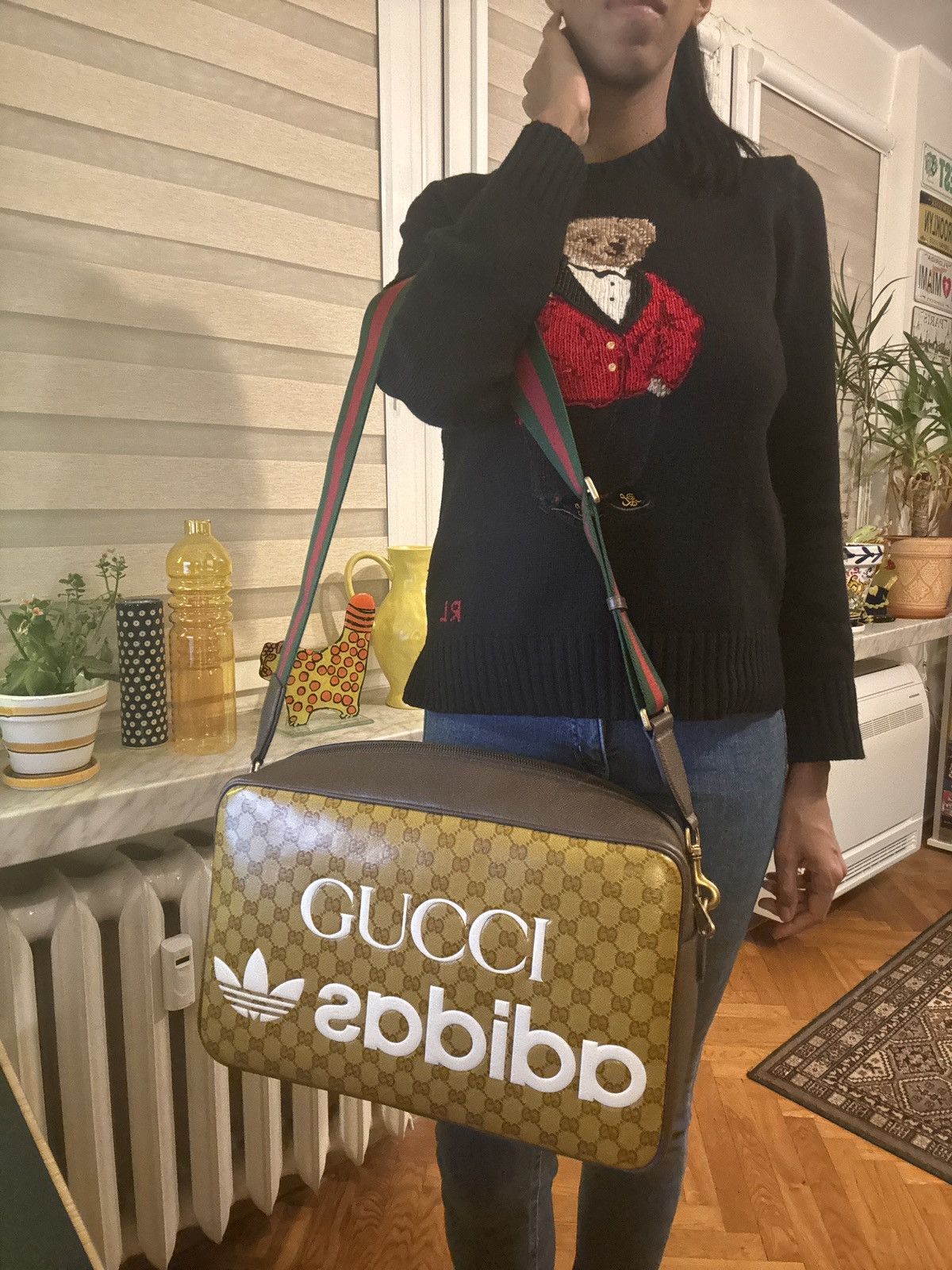 Gucci GUCCI X ADIDAS MEDIUM SHOULDER BAG Size ONE SIZE - 8 Thumbnail