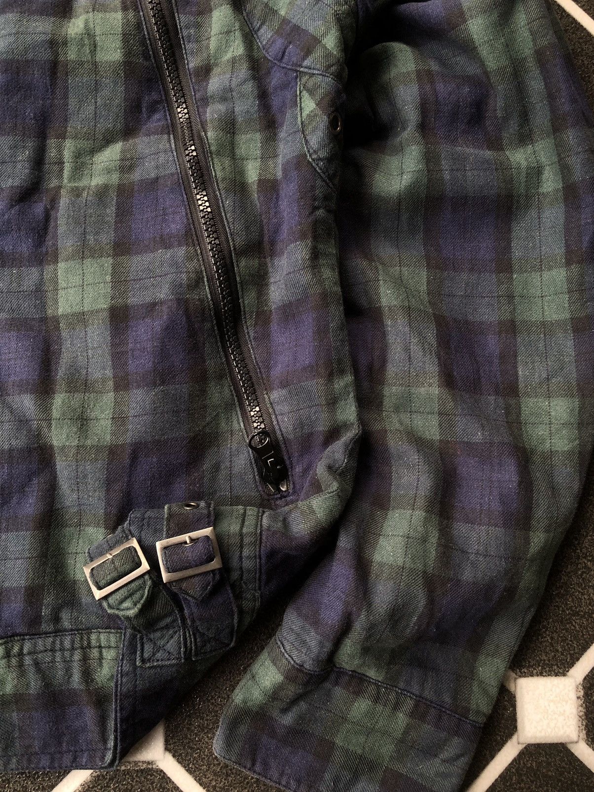 If Six Was Nine GOA Style Jungle Storm Tartan Jacket Multi Zipper Size US M / EU 48-50 / 2 - 6 Thumbnail