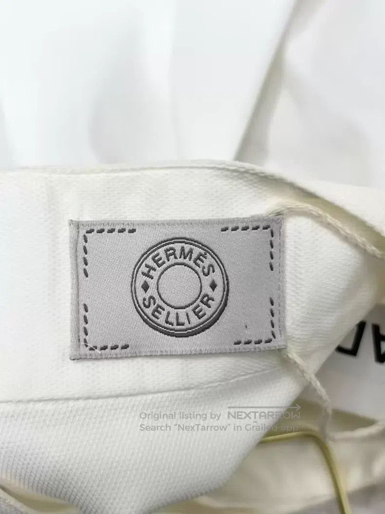 Hermes Hermes Solid Color Logo Buttoned Shirt Size M / US 6-8 / IT 42-44 - 4 Thumbnail
