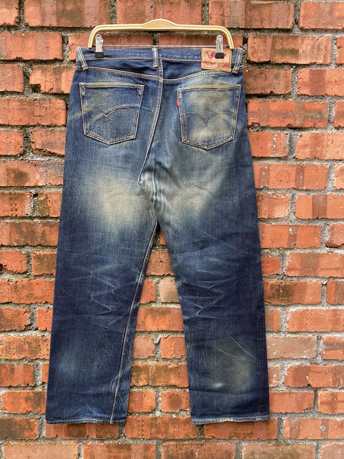 Vintage W33x29 Redline denime pig hips store japan selvedge Size US 33 - 2 Thumbnail