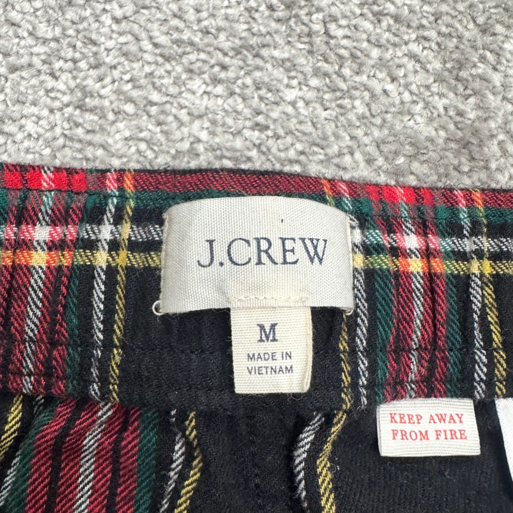 J.Crew VINTAGE J.Crew Tartan Flannel Pajama Pants Mens Medium Red Black Plaid Cotton Lounge Size US 31 - 5 Thumbnail