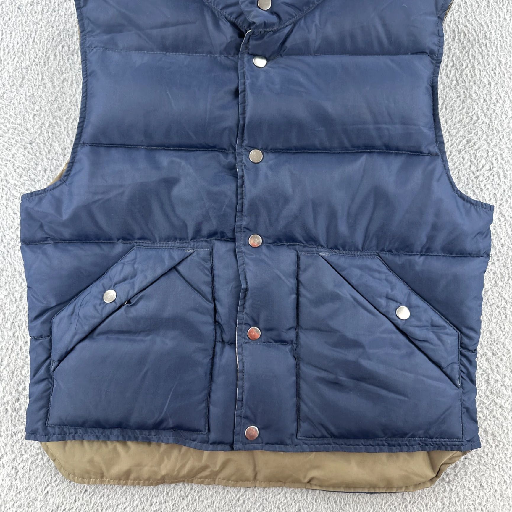 Vintage VINTAGE Down Peak Mens XS Vest Down Waterfowl Button Up Puffer Blue 80s EU Mens Size US XS / EU 42 / 0 - 4 Thumbnail