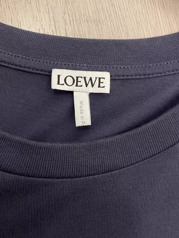 Loewe loewe Dark blue short-sleeved shirt with red logo embroider Size US M / EU 48-50 / 2 - 6 Thumbnail