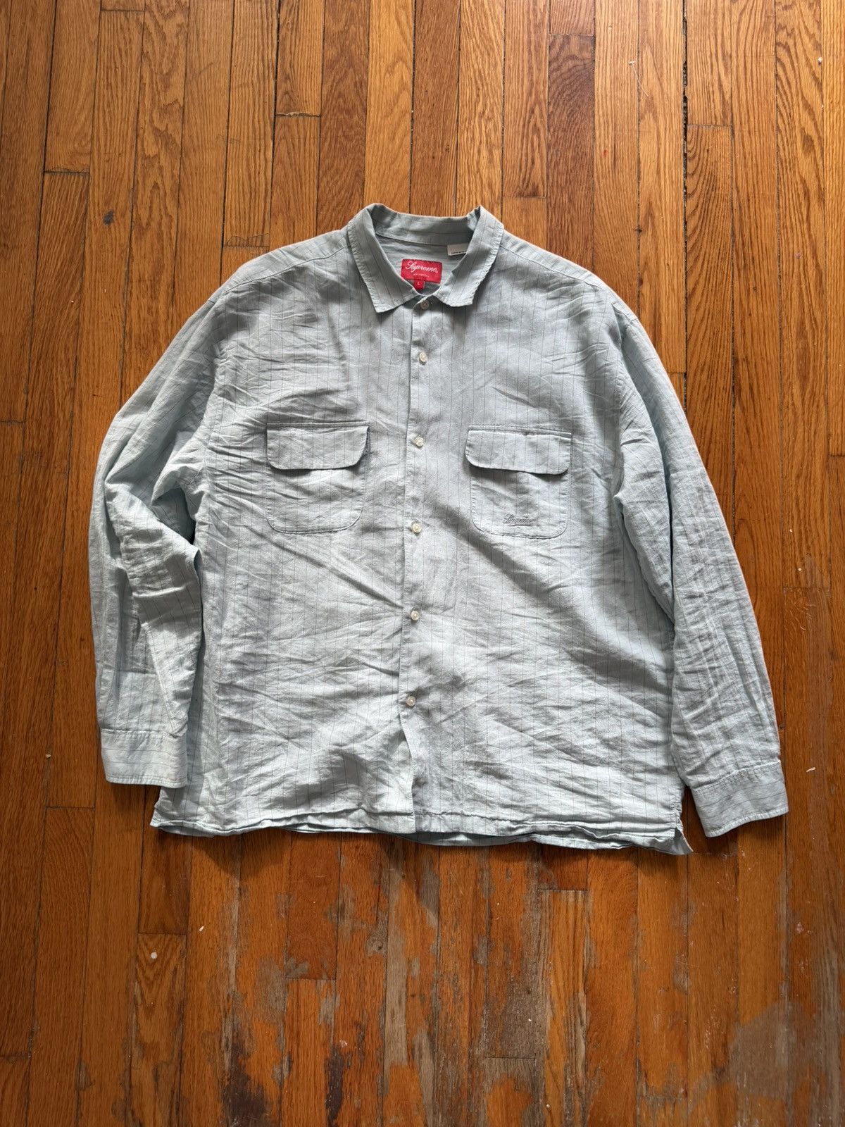 Supreme Supreme Linen Button Up Size US L / EU 52-54 / 3 - 1 Thumbnail