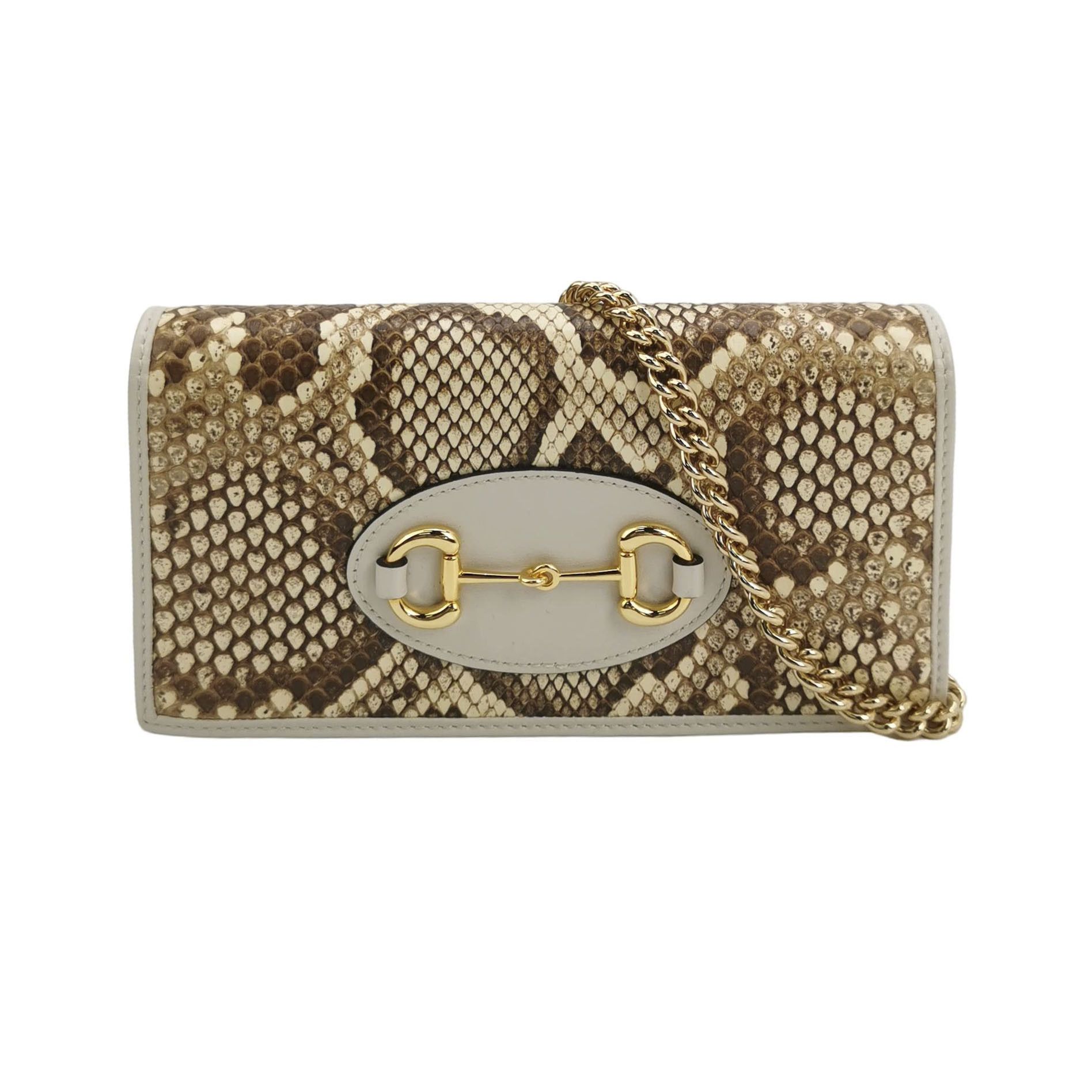 Gucci Gucci 1955 Snakeskin Horsebit Shoulder Bag Size ONE SIZE - 1 Thumbnail