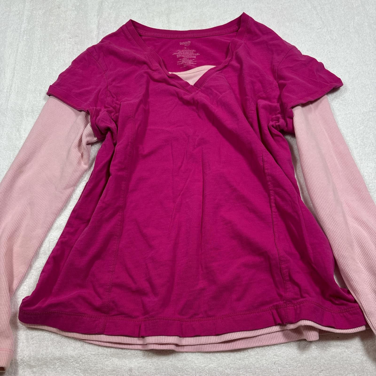 Other y2k pink layered waffle knit long sleeve Size XL / US 12-14 / IT 48-50 - 3 Thumbnail