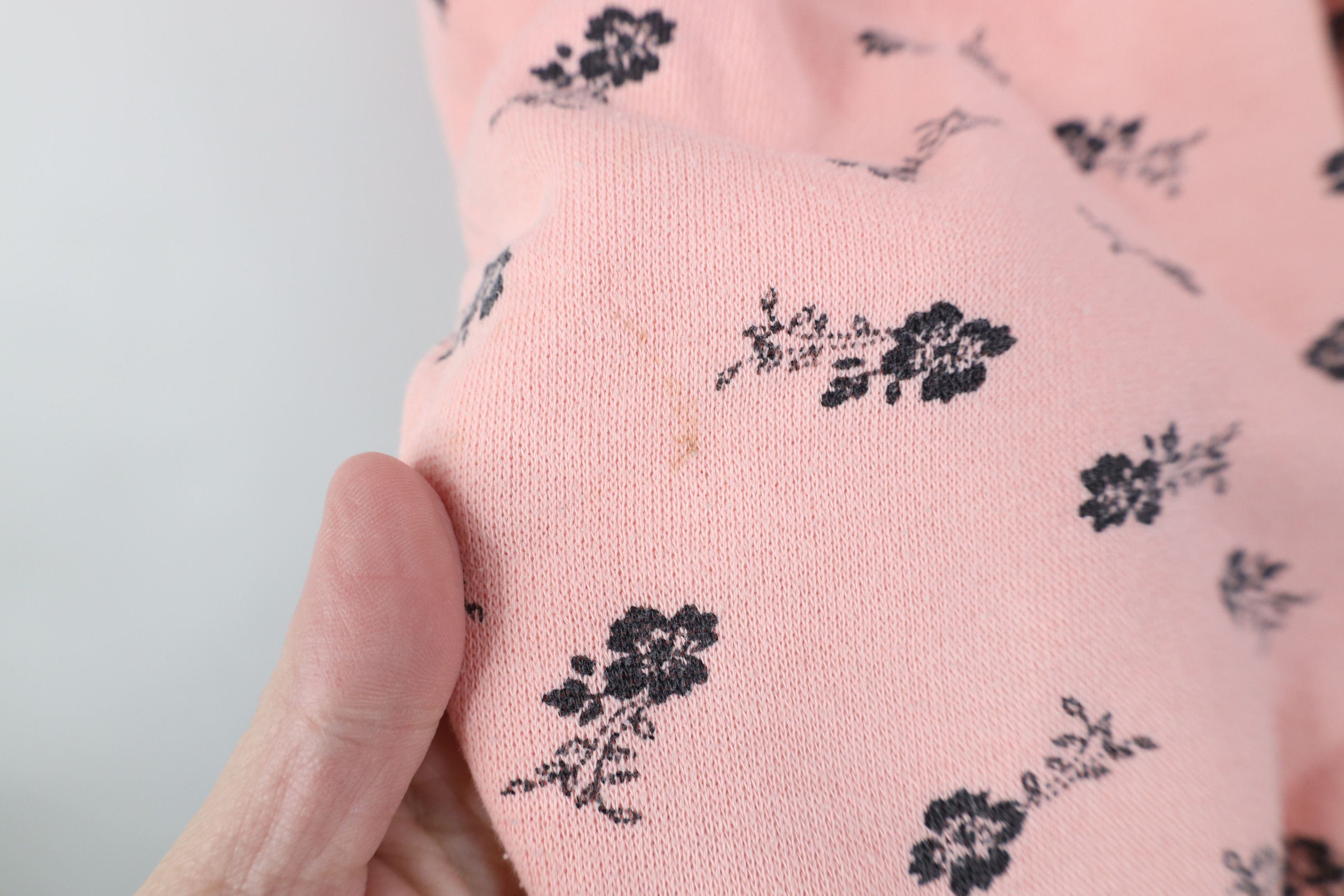 Vintage Vintage 90s Streetwear Flower Henley Sweatshirt Pink Size L / US 10 / IT 46 - 9 Thumbnail