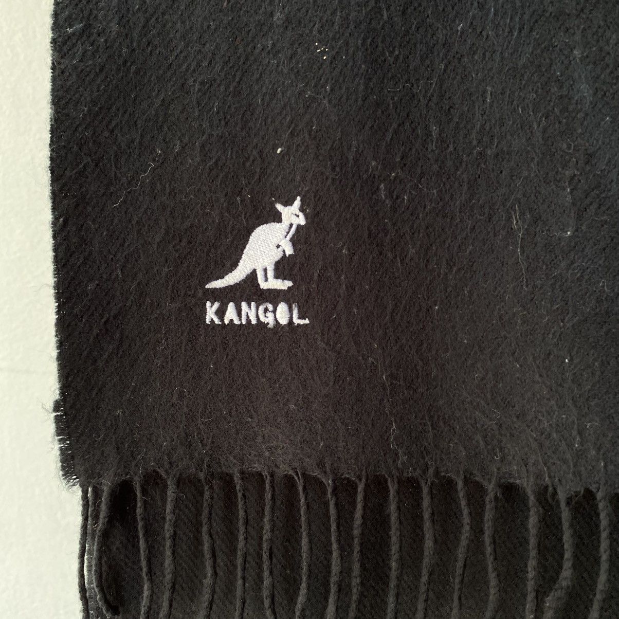 Kangol KANGOL Black Scarf with White Logo Embroidery Size ONE SIZE - 3 Thumbnail