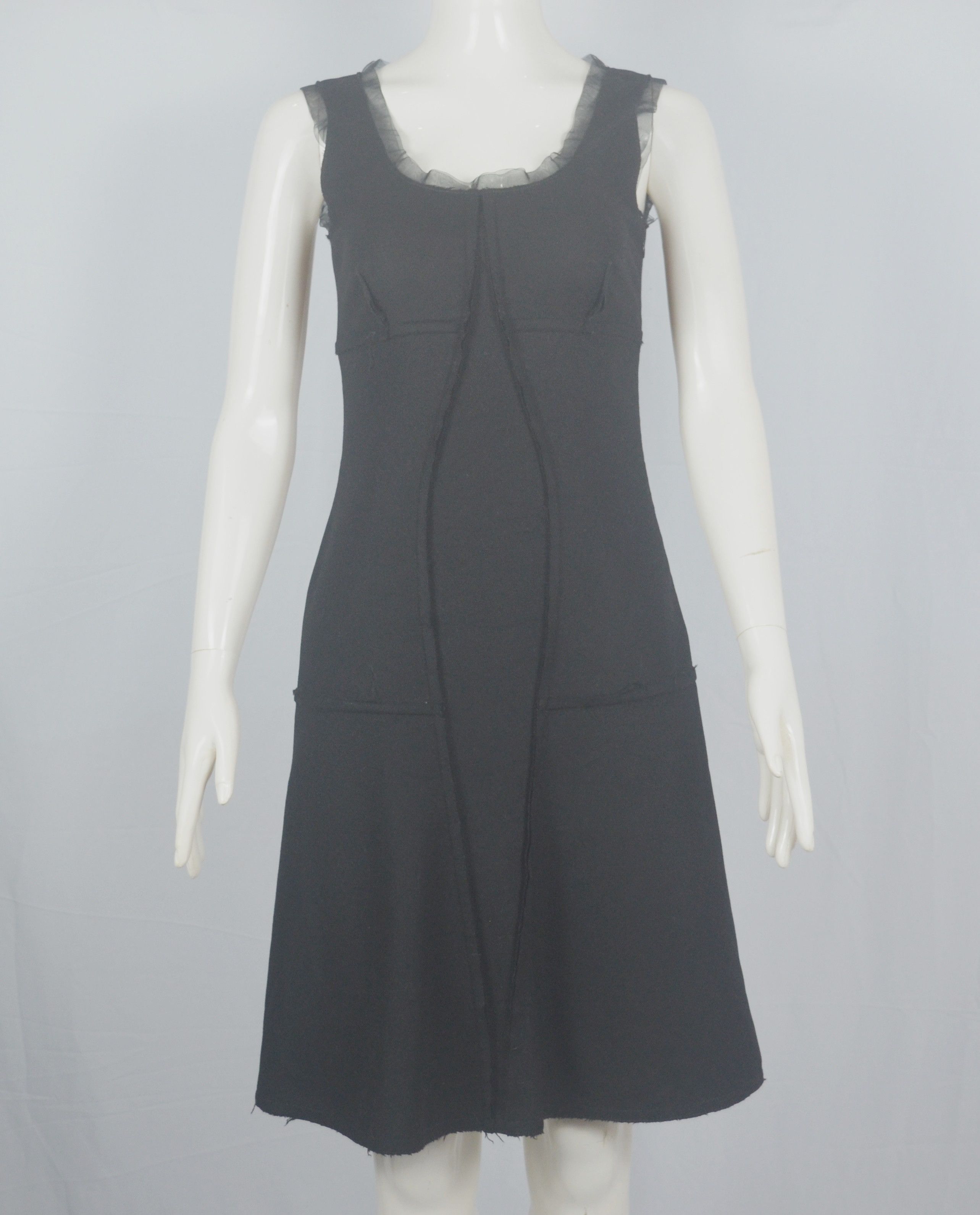 Jil Sander Jil Sander Gray Dress In Wool With Crossover