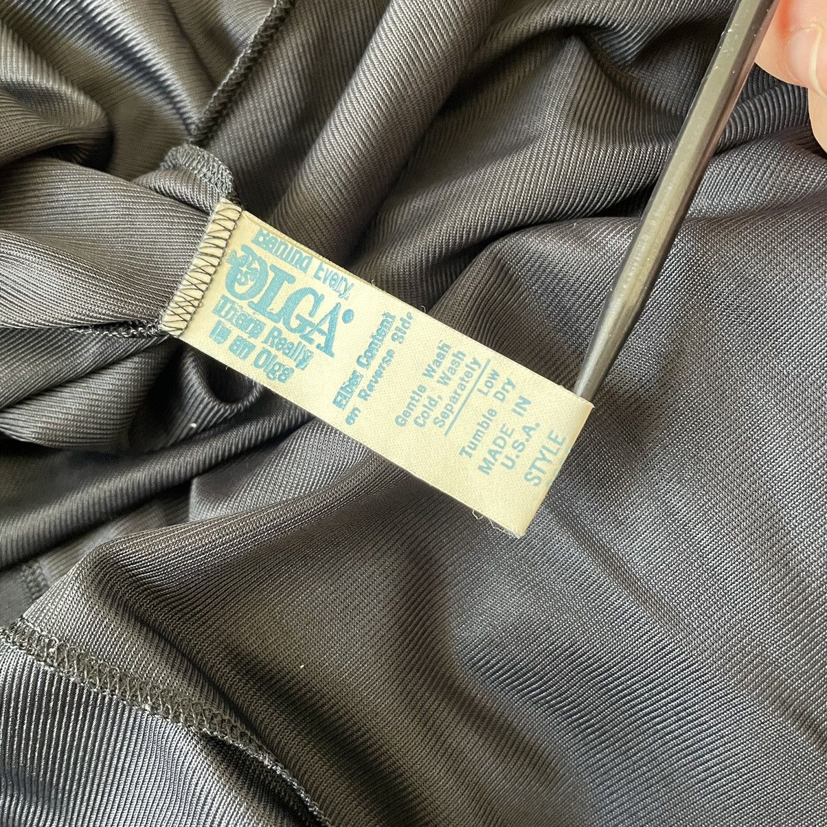 Vintage OLGA VINTAGE NIGHTGOWN Black Maxi Full Slip Dress Sexy Long Size S / US 4 / IT 40 - 8 Thumbnail