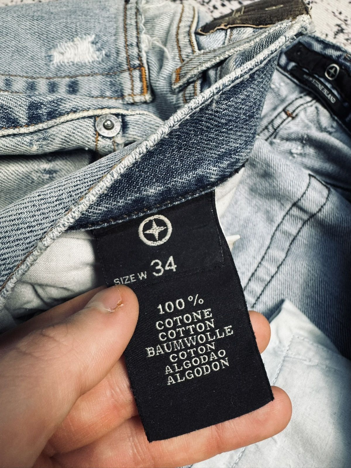 Stone Island × Vintage Stone Island blue denim jeans 34 vintage Size US 34 / EU 50 - 5 Thumbnail