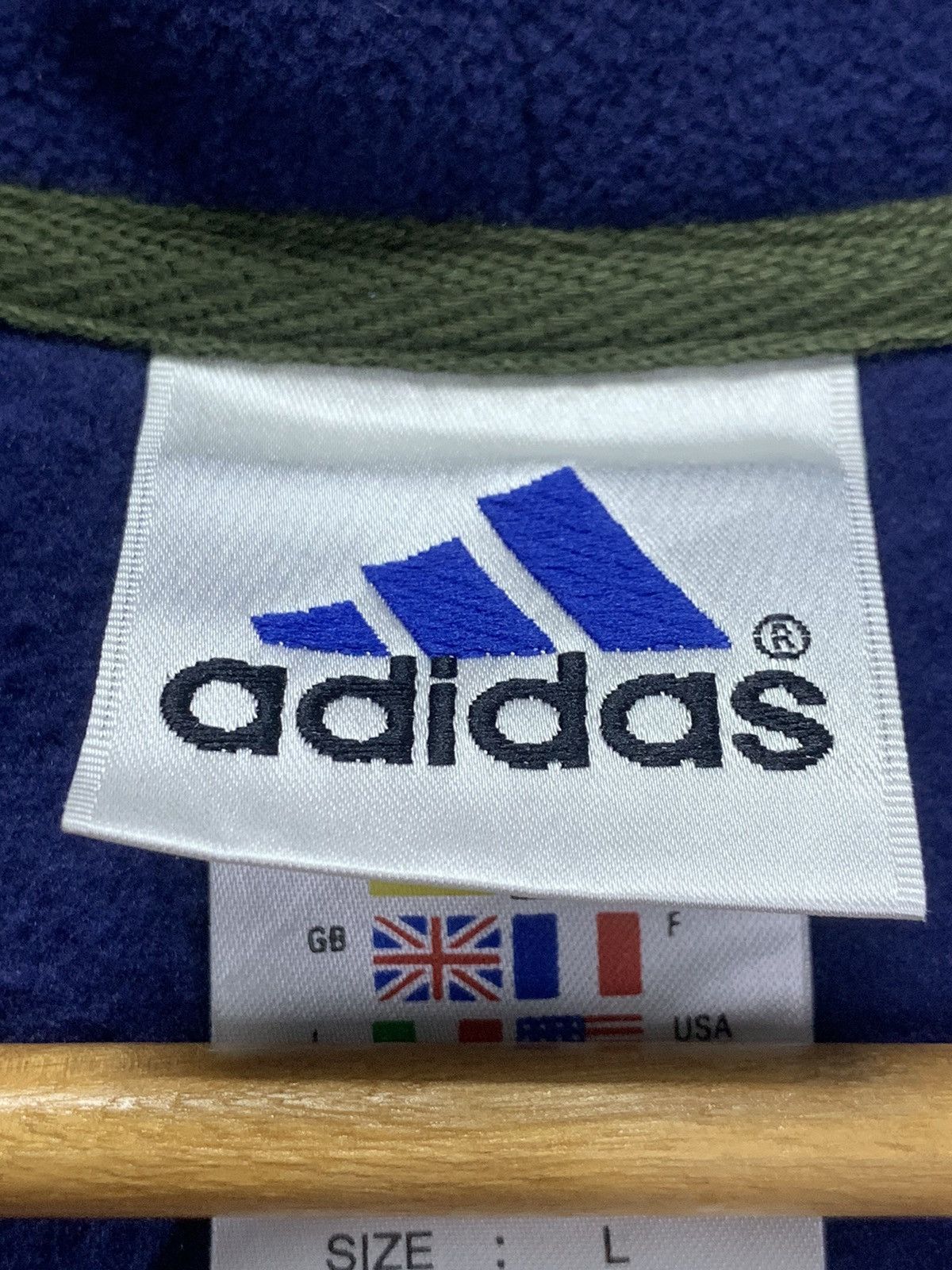 Adidas × Vintage Vintage 90s Adidas hoodie Size US L / EU 52-54 / 3 - 13 Thumbnail