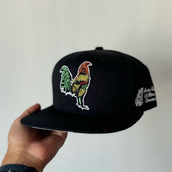Designer NEW ROOSTER VIVA MEXICO BLACK FLAT BILL SNAPBACK HAT Size ONE SIZE - 5 Thumbnail