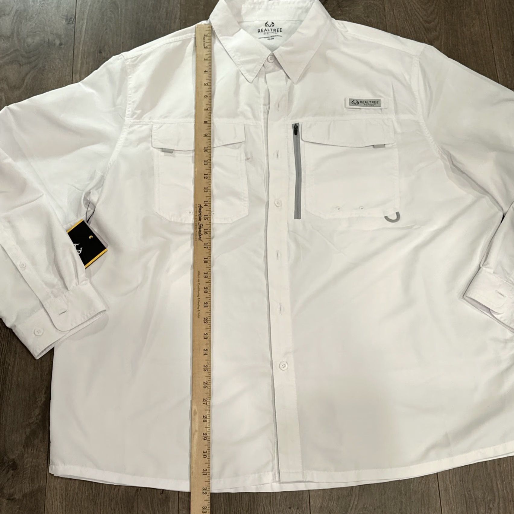 Realtree Realtree Fishing Guide Shirt Mens XL White Button-Down Long Sleeve Polyester Sports Casual Size US XL / EU 56 / 4 - 4 Thumbnail
