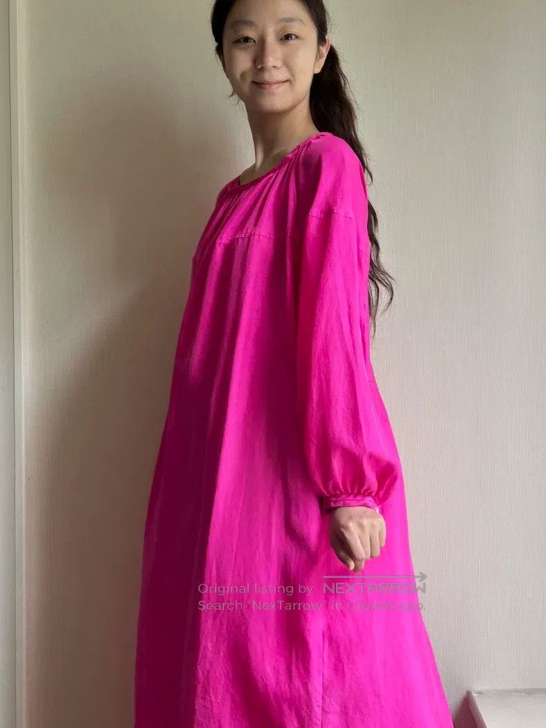 Comme des Garcons Comme Des Garcons Silk Cut-Out Dress, High Saturation Pink Size M / US 6-8 / IT 42-44 - 7 Thumbnail