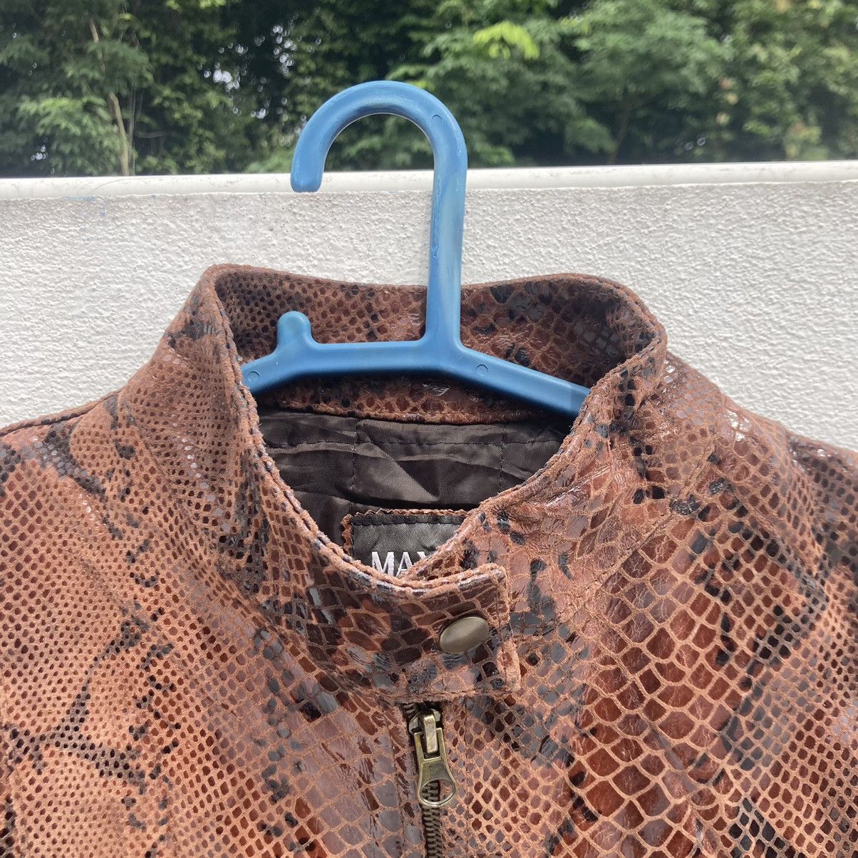 VINTAGE MAXIMA VERA PELLE SNAKE DESIGN LEATHER JACKET
