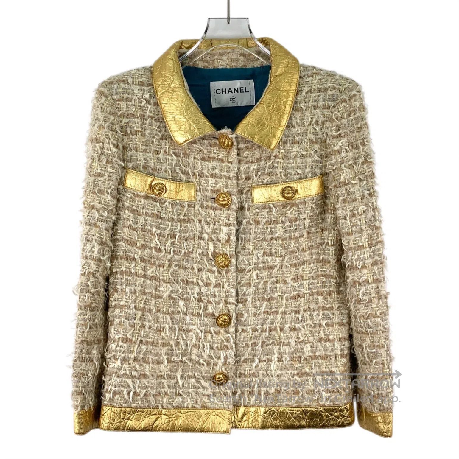 Chanel Chanel Light Brown Cotton Lapel Single-Breasted Long Sleev Size XS / US 0-2 / IT 36-38 - 1 Thumbnail