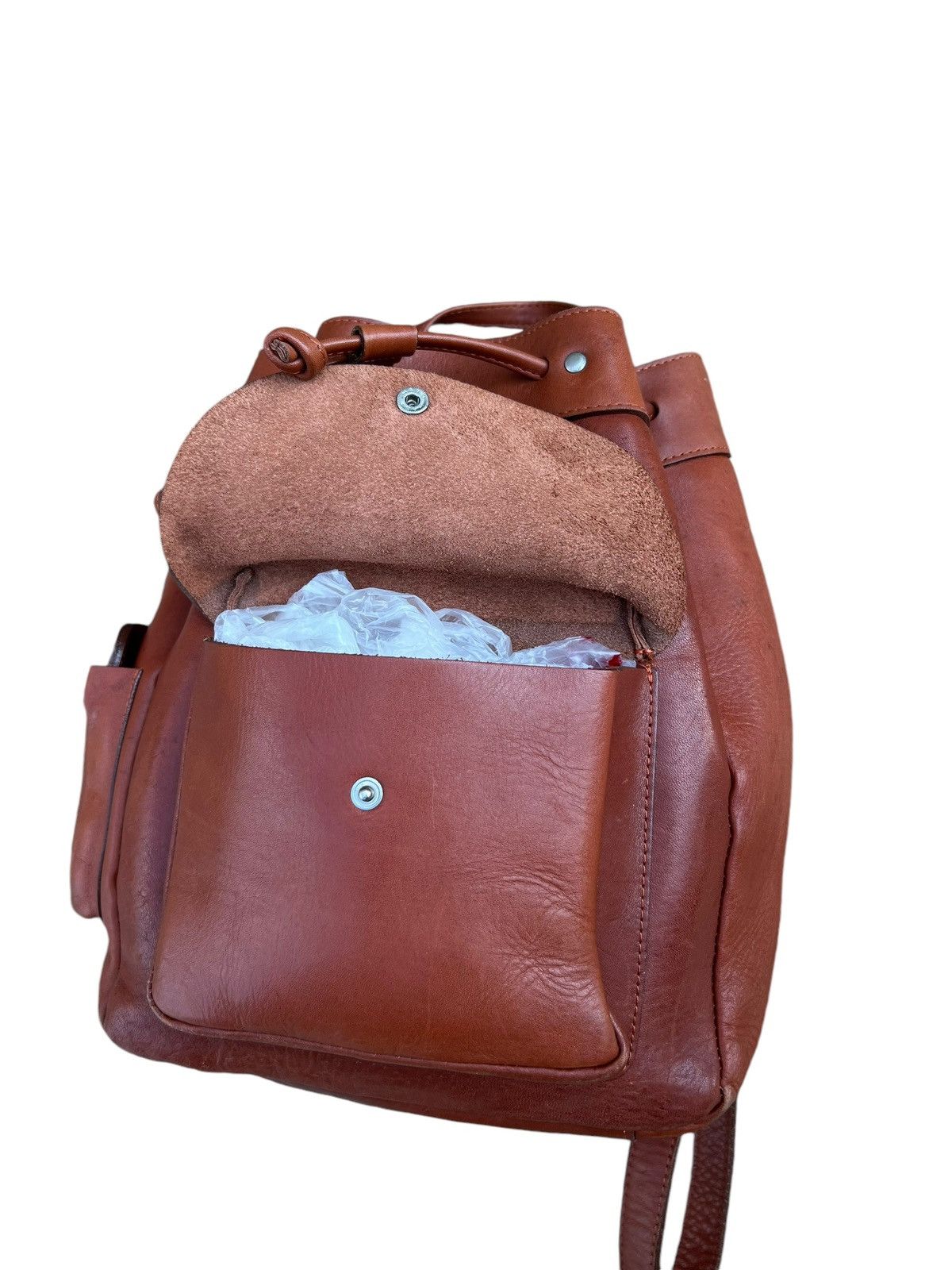 Leather Vintage Unknown Japan High Quality Leather Backpack Bag Size ONE SIZE - 20 Thumbnail