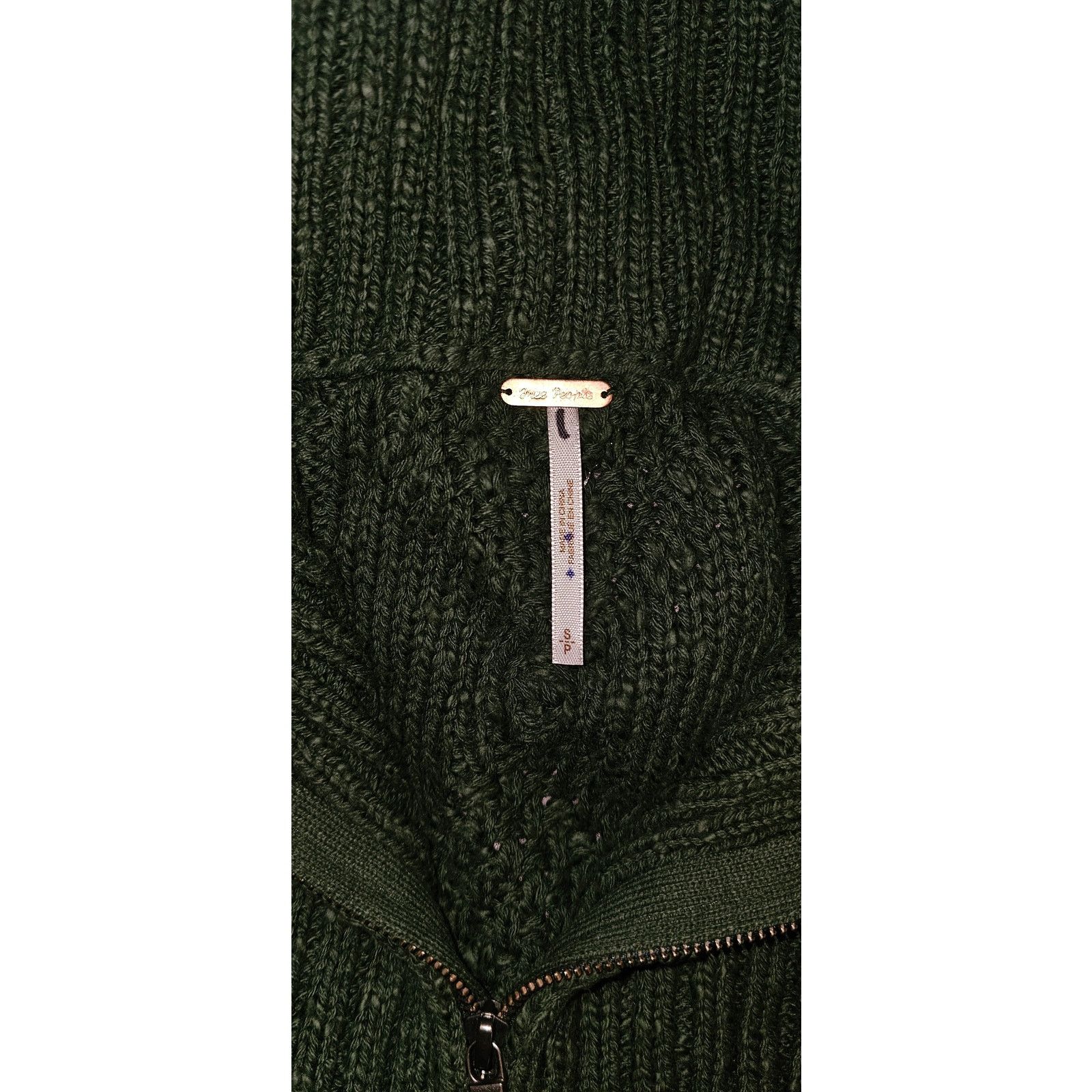 Free People New FREE PEOPLE Driftwood Cable Polo SWEATER $168 SMALL Size S / US 4 / IT 40 - 4 Thumbnail